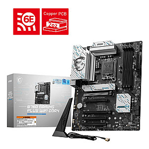 Pagrindinė plokštė MSI B760 GAMING PLUS WIFI DDR4 Intel B760 LGA 1700 ATX