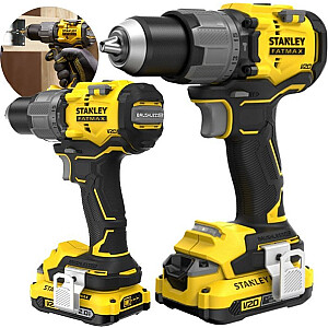 Бесщеточная ударная дрель Stanley FATMAX 18V V20 2x2Ah SFMCD726D2K-QW