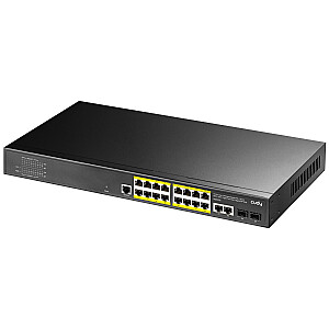 Cudy GS2018PS2 valdomas L2 Gigabit Ethernet (10/100/1000) Maitinimas per Ethernet (PoE) 1U juodas