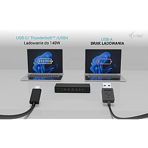 i-tec Universal 6x 4K/60Hz Display Docking Station 2xDP 2xHDMI 2xVideo USB-C LAN 2,5Gbps Audio Czytnik kart 8x USB Power Delivery 140W - Stacja dokująca