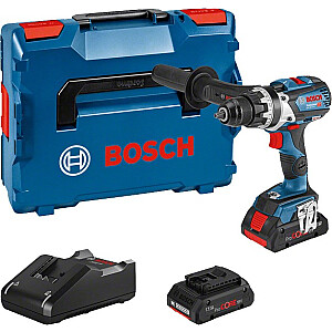 Akumuliatorinis gręžtuvas / suktuvas Bosch GSR 18V-110 C Professional, 18 voltų (mėlyna/juoda, L-BOXX, 2 ProCORE18V 4,0 Ah baterijos)