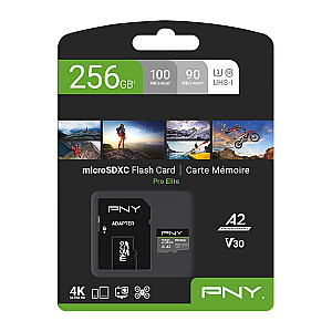 PNY PRO Elite microSDXC 256 ГБ + адаптер SD