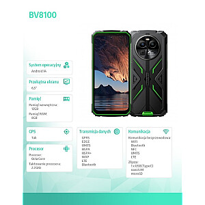 Išmanusis telefonas Blackview BV8100 Green