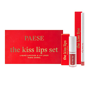 PAESE SET The Kiss Lips pomadka do ust 02 Nude Coral 3,4ml + konturówka do ust