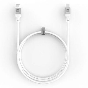 Evelatus USB C to C Cable 1.2M 60W / 20V3A Aluminum housing braiding White