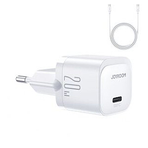 Joyroom Joyroom JR-TCF02 USB-C PD 20W wall charger + USB-C cable - white