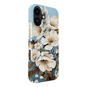 Корпус Apple iPhone 16 Slim от Evelatus с фирменным принтом Magsafe Flower Blue