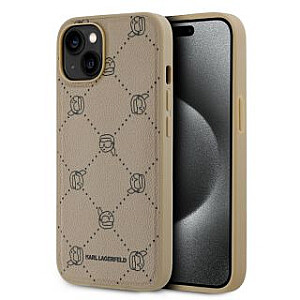 Чехол Karl Lagerfeld Apple Karl Lagerfeld PU Karl Heads Pattern MagSafe для iPhone 14 бежевый