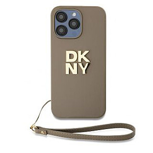 Чехол-ремешок для запястья DKNY Apple DKNY из искусственной кожи с логотипом для iPhone 15 Pro Max бежевый