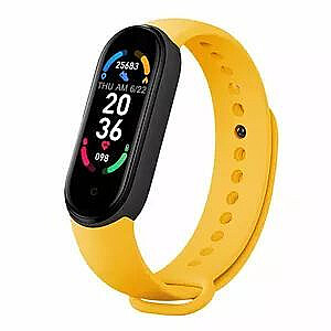 iWear SM6 Smart Bracelet - Fitness Tracker IP67 with HR&amp;Blood pressure / Social / Sleep monitor Yellow