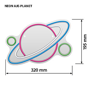 Aktyvuotas LED AJE-NEON PLANET neonas