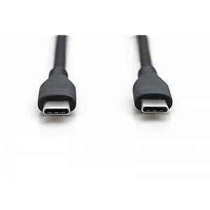 Kabel zasilający silikonowy USB-C - USB-C, USB 2.0 60W, 0,5m Czarny