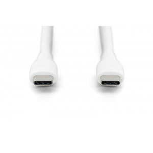 Kabel zasilający silikonowy USB-C - USB-C, USB 2.0 60W, 0,5m Biały