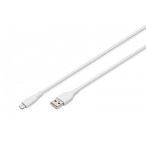 Kabel zasilający silikonowy USB-A - Lightning, USB 2.0 12W, certyfikat MFI, 2m Biały