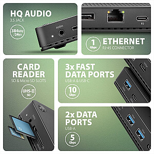 HMC-U4 Беспроводной концентратор USB 12in1 USB 4.0 40Gbps LAN HDMI DP PD аудио