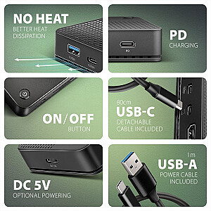 HMC-U4 Беспроводной концентратор USB 12in1 USB 4.0 40Gbps LAN HDMI DP PD аудио