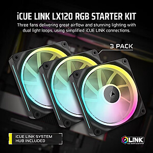 Wentylator iCUE LINK LX120 RGB 120mm Triple Fan Kit 