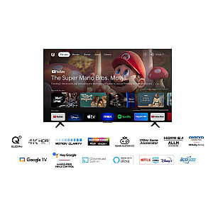 TCL C65 Series C6 Smart TV QLED 4K 85" 85C655, garso Onkyo su žemųjų dažnių garsiakalbiu, Dolby Vision - Atmos, Google TV