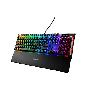 SteelSeries | Žaidimų klaviatūra | Apex Pro TKL Gen 3 | ND išdėstymas | Bluetooth | Juoda | 2,4 GHz / Bluetooth / laidinis | OmniPoint 3.0 reguliuojami hipermagnetiniai jungikliai | Belaidis ryšys