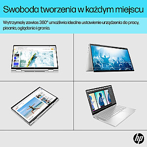 HP Envy 15-ES2050WM i5-1240P 15.6" FHD сенсорный 16 ГБ SSD512 BT BLKB FPR x360 Win11 натуральный серебристый (REPACK) 2 года