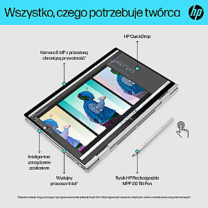 HP Envy 15-ES2050WM i5-1240P 15.6" FHD сенсорный 16 ГБ SSD512 BT BLKB FPR x360 Win11 натуральный серебристый (REPACK) 2 года