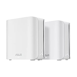 Asus | Dviejų juostų WiFi 7 AiMesh išplečiamas maršrutizatorius | ZenWiFi BD4 (2pk) | 802.11be | 3600 Mbit/s | 3600 Mbit/s | Ethernet LAN (RJ-45) prievadai 2 | Tinklelio palaikymas Taip | MU-MiMO Taip | Antenos tipas Vidinis