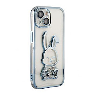 iLike Apple iPhone 15 Silicone Case Print Desire Rabbit Blue