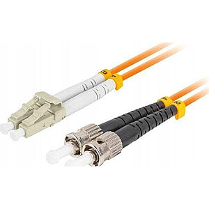 FIBER OPTICAL PATCHCORD Lanberg MM ST/UPC-LC/UPC DUPLEX 3.0MM OM2 50/125 LSZH 1M ORANGE LANBERG