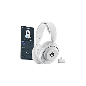 SteelSeries žaidimų ausinės | Arctis Nova 5P | Bluetooth | Virš ausies | Mikrofonas | Triukšmo slopinimas | Belaidis | Baltas