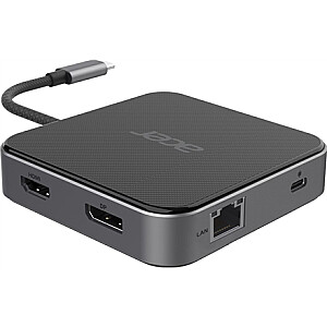 Acer 7-in-1 USB Type-C dokas | Ethernet LAN (RJ-45) prievadai 1 | DisplayPorts kiekis 1 | HDMI prievadų kiekis 1