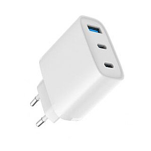 Evelatus 45W Max Fast Charger EU USB-C1/USB-C1/USB-A Белый