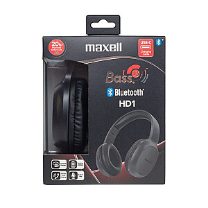 Belaidės ausinės MAXELL Bluetooth HD1 BASS USB-C