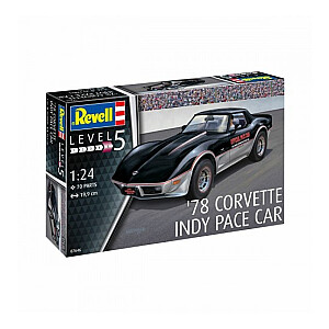 Klijuojamas modelis 1978 Corvette Indy Pace Car 1:24 70 vnt. Revell 10+ 07646