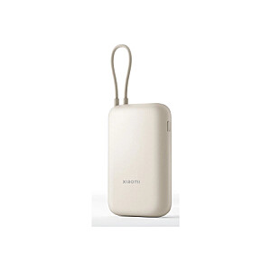 „Xiaomi Power Bank“ (integruotas kabelis) | 10000 mAh | USB-A/USB-C/USB-C laidas | Tan