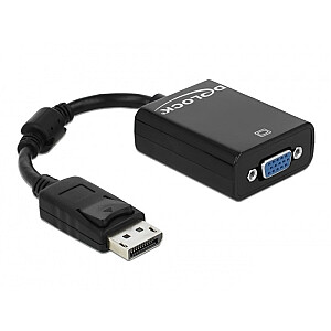 Delock DisplayPort į D-Sub (VGA) AV adapteris, juodas (61848)