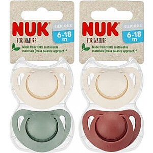 NUK 434931 Соска NATURE SILICONE 18-36 2шт 541370, 736952