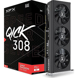 Vaizdo plokštė XFX Speedster QICK 308 Radeon RX 7600 8 GB GDDR6 (RX-76PQICKBY)