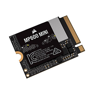 Corsair MP600 MINI | 1000 GB | SSD formos koeficientas M.2 2230 | Kietojo kūno disko sąsaja PCIe Gen4x4 | Skaitymo greitis 7000 MB/s | Rašymo greitis 6200 MB/s