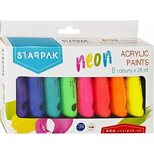 Starppack FARBY ACRYLIC 8KOL 25ml NEON STK WB 6/24