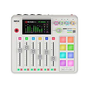 RED RODECaster Pro II White - podcast&#39;ų gamybos studija, balta