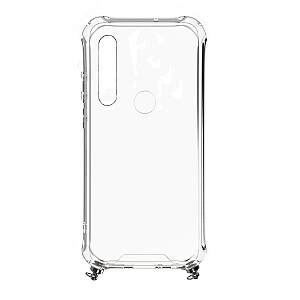 Evelatus Xiaomi Xiaomi Redmi Note 8 / Redmi Note 8 2021 Silicone Transparent with Necklace TPU Strap Space Gray