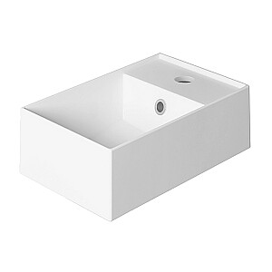 Agile izlietne 40x27cm, kvadrātformas, pie sienas, maisītājs labajā pusē, balta