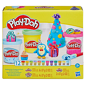 PLAY-DOH Celebration compound pack, 12 шт