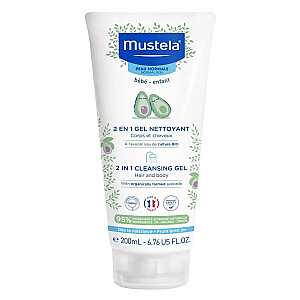 MUSTELA Bebe Enfant 2in1 Cleansing Gel Hair&Body Шампунь и гель для душа 200мл