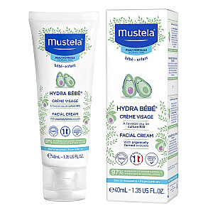 MUSTELA Hydra Baby Facial Cream увлажняющий крем для лица для детей и младенцев 40мл