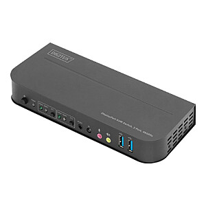 KVM jungiklis, 2 prievadai, DisplayPort - HDMI 2x1, 4K, 60 Hz, 2xUSB, garsas