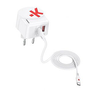 Skross Euro USB Charger AC65PD + USB-C кабель USB зарядное устройство 65 Вт в помещении, сетевая розетка Макс. выходной ток 4,05 А USB 3.2 Белый