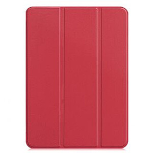 Чехол-подставка iLike Redmi Pad SE 11 Tri-Fold из эко-кожи кораллово-розового цвета