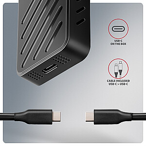 Внешний алюминиевый корпус EEM2-20G SSD-накопитель USB-C 3.2 Gen 2 M.2 NVMe, 20 Гбит/с