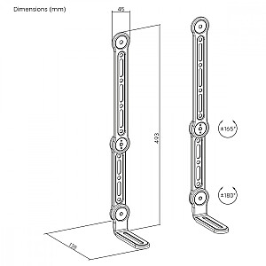 Uchwyt VESA na soundbar uniwersalny MC-334  15KG MAX 